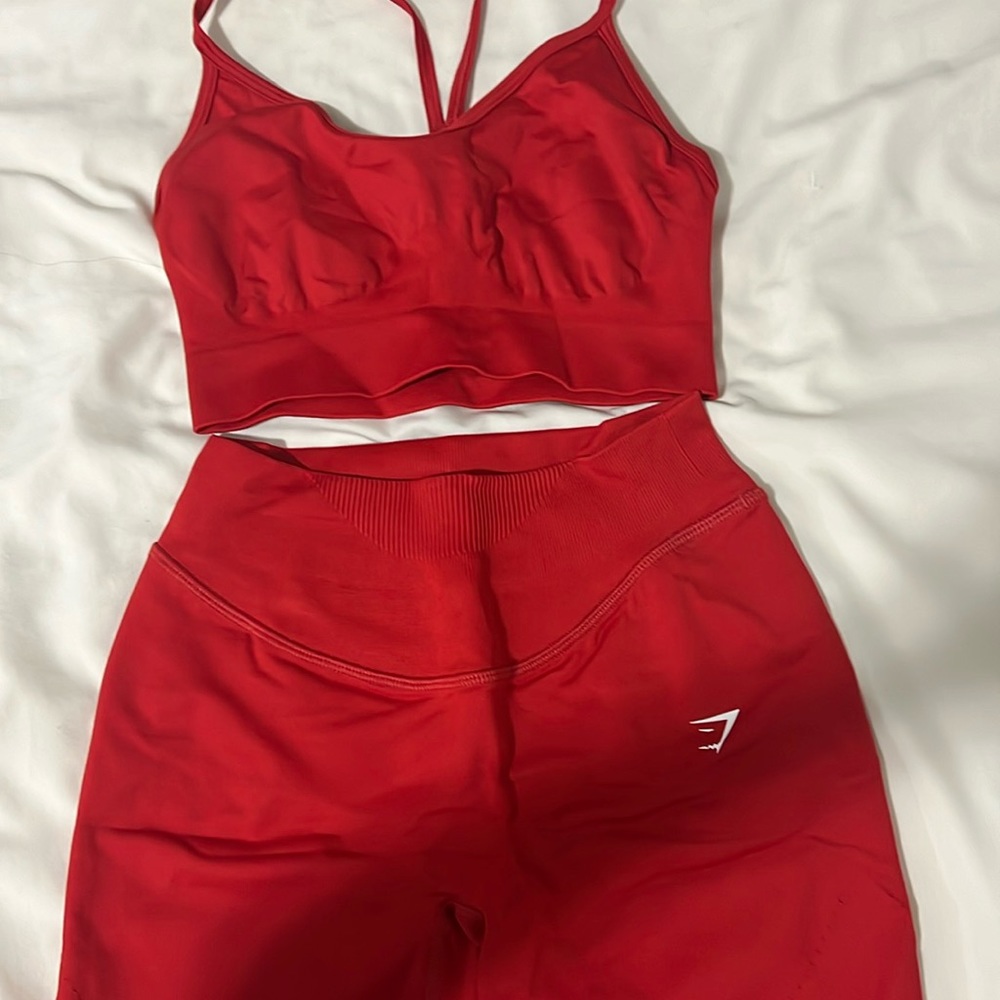 Gymshark sports bra and shorts set; never worn